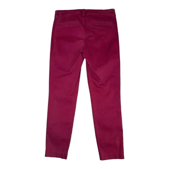 Old Navy Women’s Size 6 Mid-Rise Maroon Full-Length Pants EUC - Picture 2 of 5